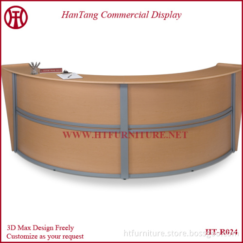 Hot selling retail round curved shop reception desk